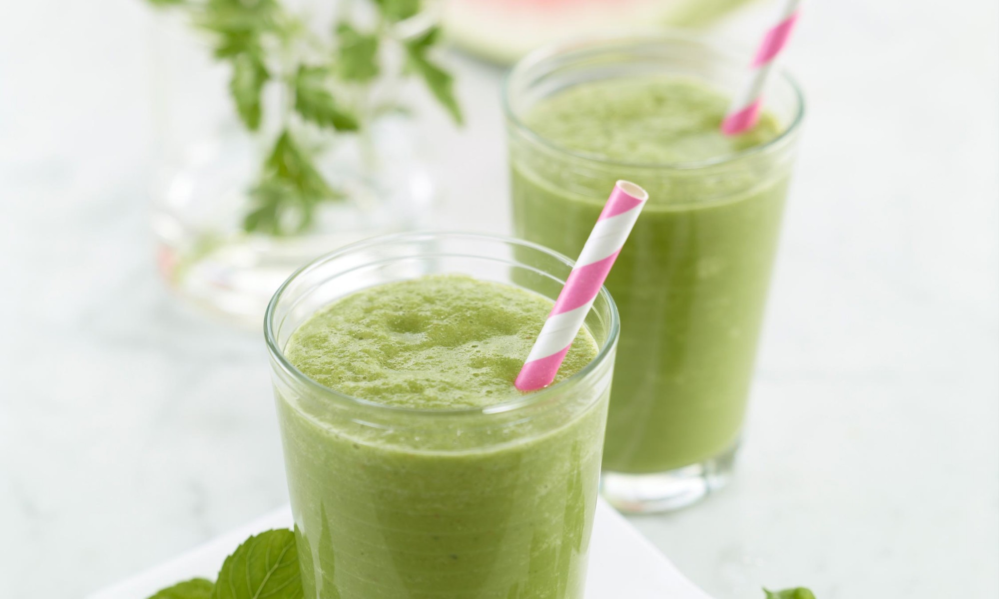 Super Green Detox Smoothie with Watermelon