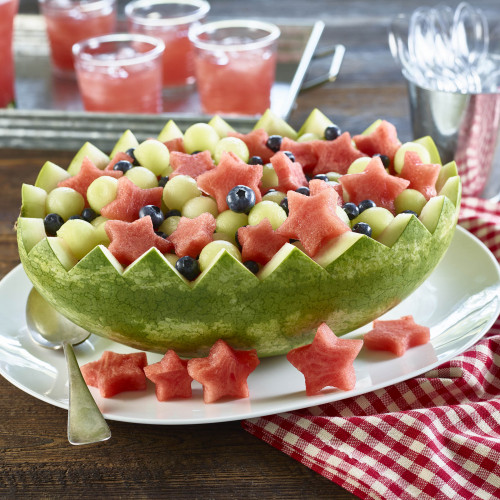 Patriotic Fruit Salad - Watermelon Board